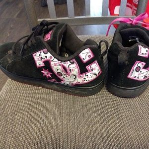 Pink and black DC sneakers